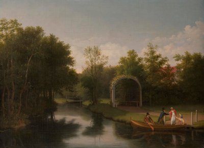 Arbour in the Park of Sanderumgård Manor by Christoffer Wilhelm Eckersberg